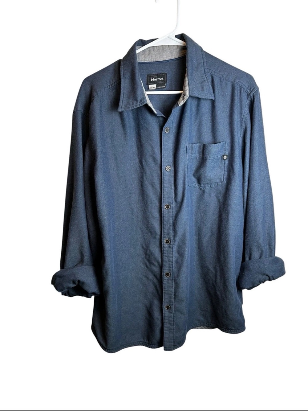 Marmot Men’s XL Blue Long Sleeve Button Down Flannel
